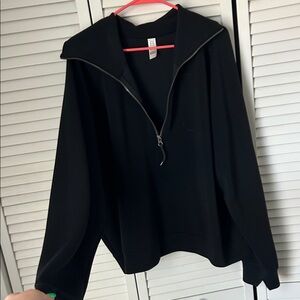 SPANX Black Half-Zip Pullover Jacket